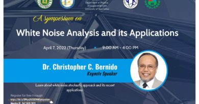 Symposium on White Noise Analysis and its Applications – April 7, 2022